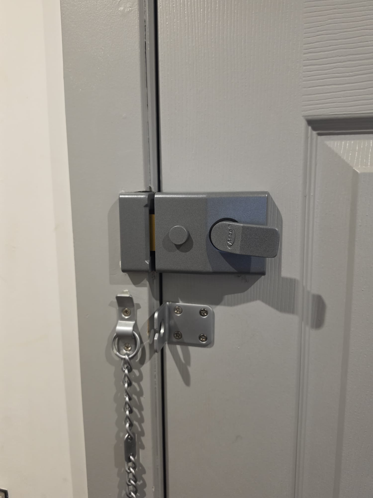 New nightlatch fitted to a front door in Wolverhampton