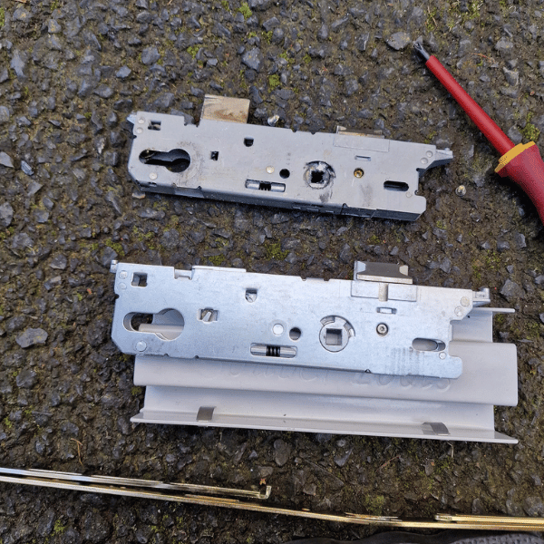 a picture of a ongoing repair for a broken lock in penn, wolverhampton